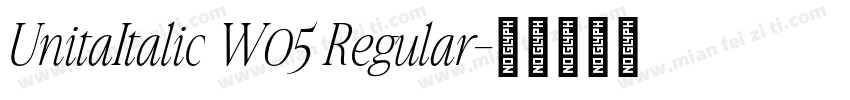 UnitaItalic W05 Regular字体转换
